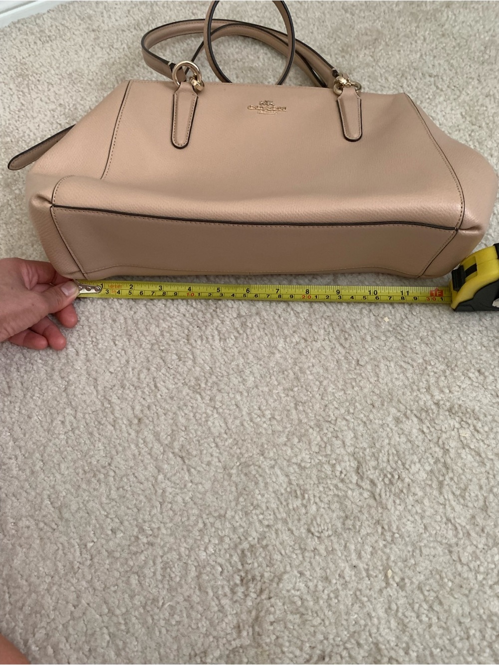 Coach Blush Pink Leather Satchel with Gold Hardware - Picture 12 of 13